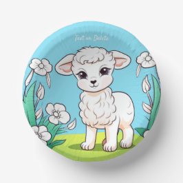 Little Lamb Paper Bowl Pappteller