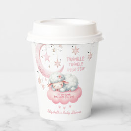 Little Lamb Twinkle Twinkle Pink Girl Babydusche Pappbecher