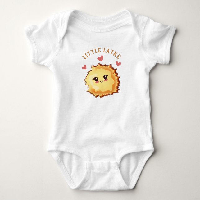 Little Latke Hanukkah Baby Shower Strampler (Vorderseite)