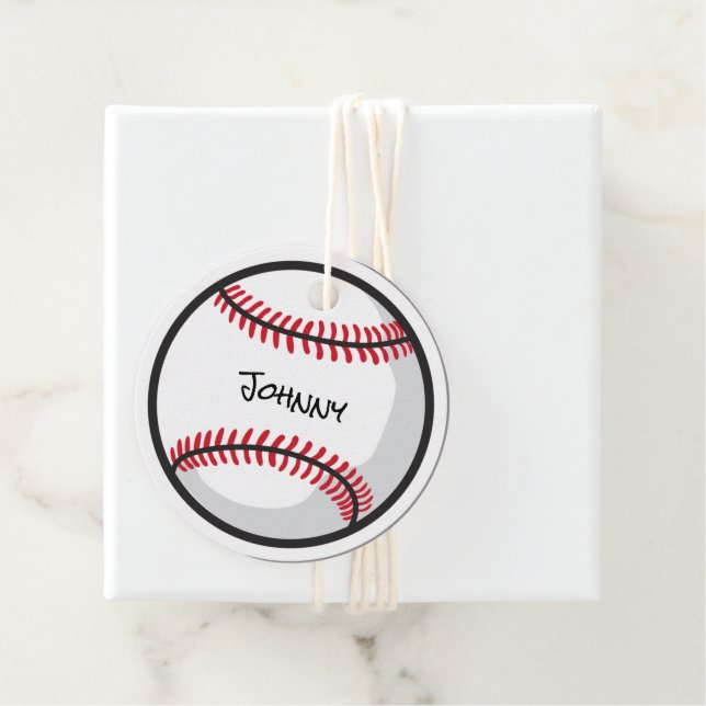 Little League Baseball White Red Black Name Geschenkanhänger (Beispiel)