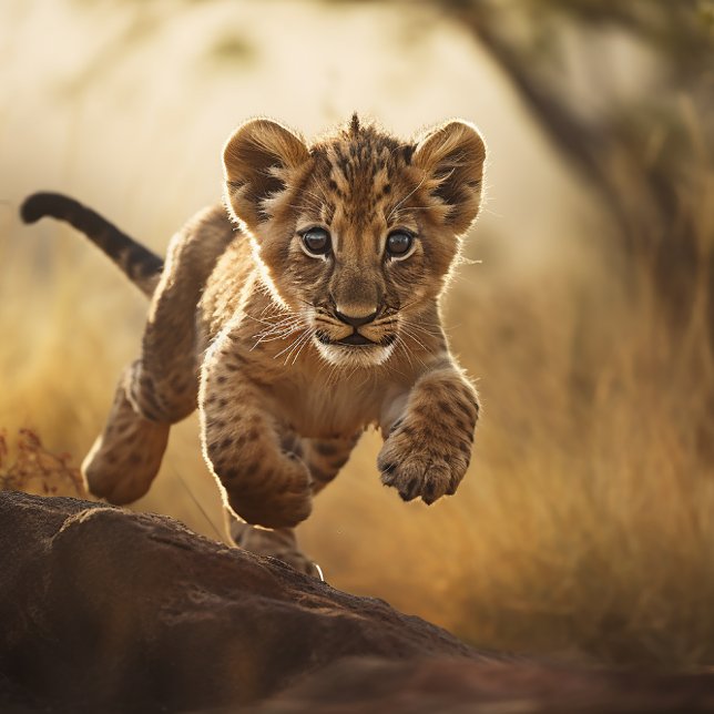 Little Leaping Lion Cub Jigsaw Puzzle (Von Creator hochgeladen)