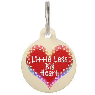 Little Legs Big Heart Paw Prints Pet ID Tag Haustiermarke