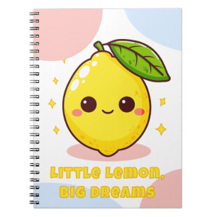 Little Lemon Big Dreams Kawaii Lemon Notizblock