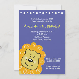 Little Leo Lion BIRTHDAY Einladung 5 x 7