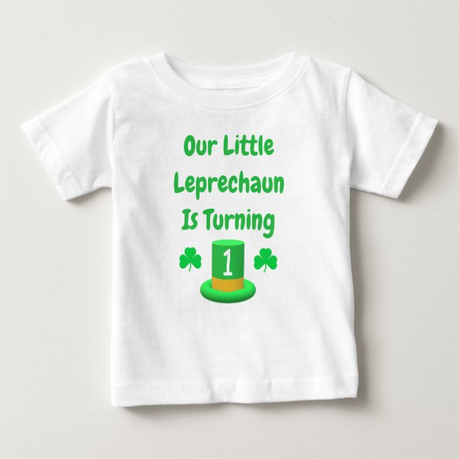 Little Leprechaun 1. Geburtstag Baby T-shirt (Vorderseite)