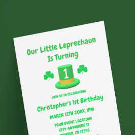 Little Leprechaun 1. Geburtstag Einladung