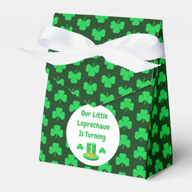 Little Leprechaun 1. Geburtstag Geschenkschachtel (Vorderseite)