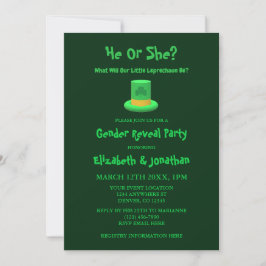Little Leprechaun Gender Reveal Einladung