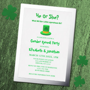 Little Leprechaun Gender Reveal Folieneinladung