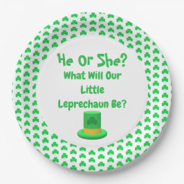 Little Leprechaun Gender Reveal Pappteller