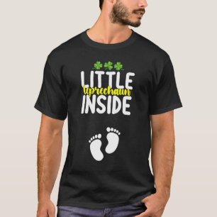 Little Leprechaun Inside Schwangerschaft Schwanger T-Shirt