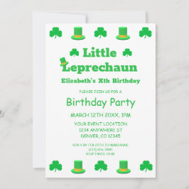 Little Leprechaun Kindergeburtstag Einladung