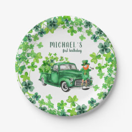Little Leprechaun Truck Birthday Party Pappteller