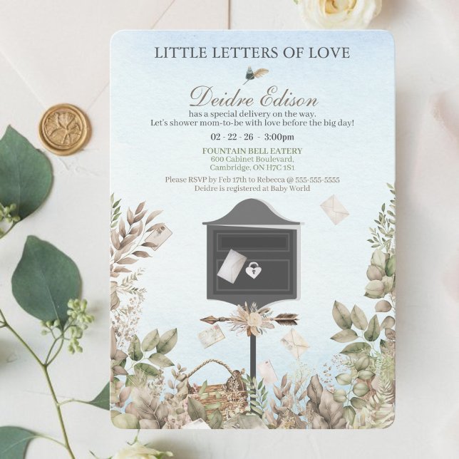 Little Letters Of Love Baby Shower Invitation Einladung (Von Creator hochgeladen)