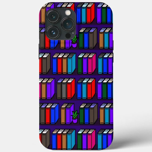 Little Library Book Shelves Lila Case-Mate iPhone Hülle (Rückseite)