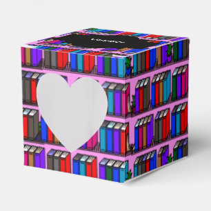 Little Library Book Shelves Pink Heart Geschenkschachtel
