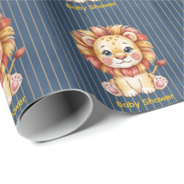 Little Lion Boy Baby Shower Geschenkpapier
