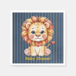 Little Lion Boy Baby Shower Serviette