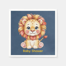 Little Lion Boy Baby Shower Serviette