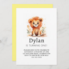 Little Lion Boy Birthday Einladung