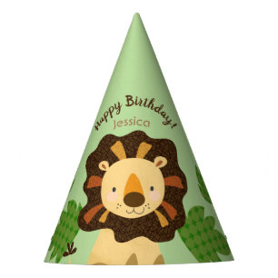 Little Lion Individuelle Name Geburtstagspartei Partyhütchen