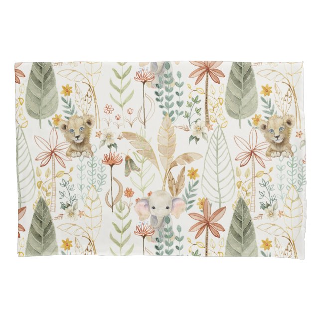 Little Lion King Safari Jungle Boy Baby Kinderzimm Kissenbezug (Vorderseite-Links)