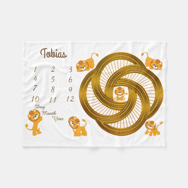 Little Lions Baby Meilenstein Schuhe Größe 40 x 30 Fleecedecke (Vorderseite (Horizontal))