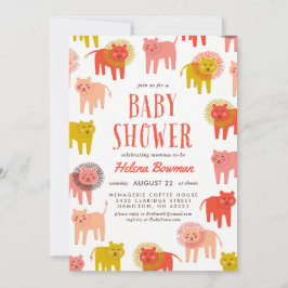Little Lions Wüste Warm Baby Dusche Einladung