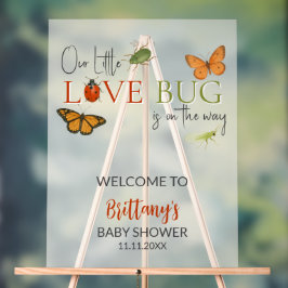 Little Love Bug Baby Shower Welcome Acrylschild
