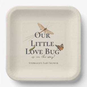 Little Love Bug Babyparty Geschlechtsneutral Pappteller