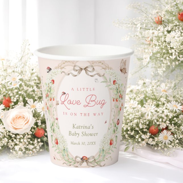 Little Love Bug Bohemian Baby Shower Pappbecher (Von Creator hochgeladen)