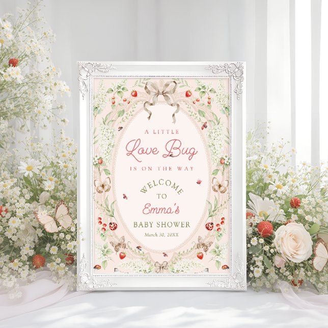 Little Love Bug Boho Baby Shower Welcome Poster (Von Creator hochgeladen)