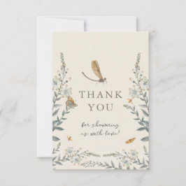 Little Love Bug Vintage Baby Shower Thank you Dankeskarte