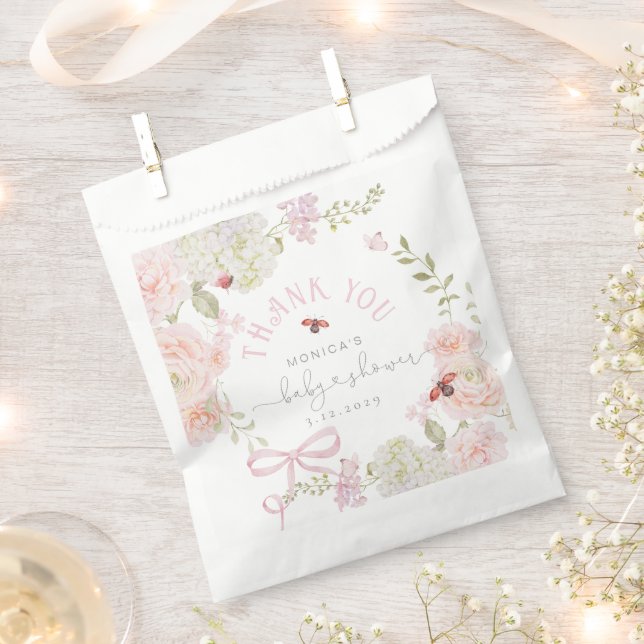 Little Love Bug Wildflower Baby Shower Thank you Geschenktütchen (Ausgeschnitten)