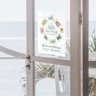 Little Lovebug Baby Dusche Willkommen Fensteraufkleber