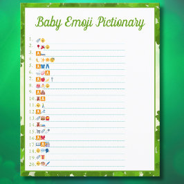Little Lucky One Kleeblatt Baby Emoji Pictionary Flyer