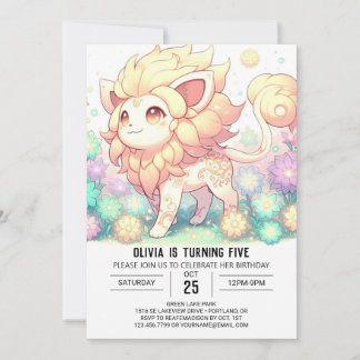 Little Magical Lion Digital Geburtstag Einladung