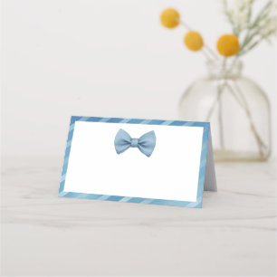 Little Man Baby Shower Blue Bow Krawatte Platzkart Platzkarte