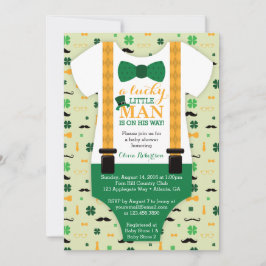 Little Man Baby Shower Einladung, St Patricks Day Einladung