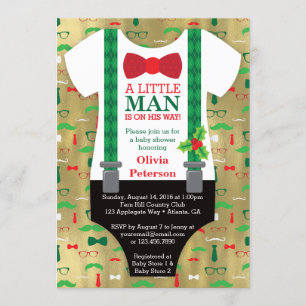 Little Man Baby Shower Einladung, Weihnachten Einladung