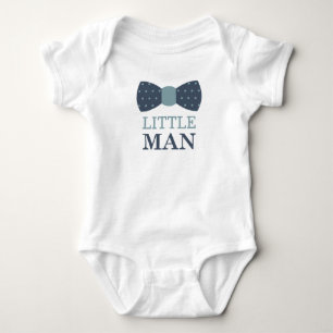 Little Man Bow Krawatte Baby Bodysuit in Navy und Strampler