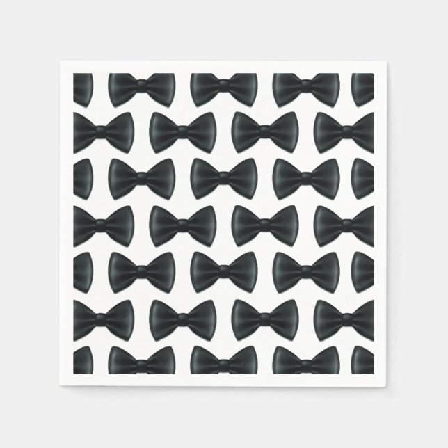 Little Man Bow Krawatte Themed Baby Dusche Serviette (Vorderseite)