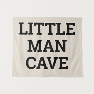 Little Man Cave Tan Jungen Zimmer Spielzimmer Kind Wandteppich