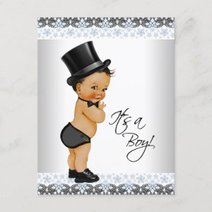 Little Man Ethnic Baby Boy Dusche Einladung