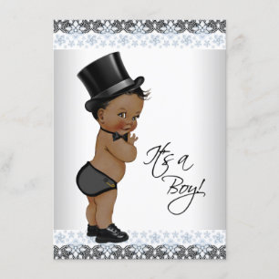 Little Man Ethnic Boy Baby Dusche Einladung