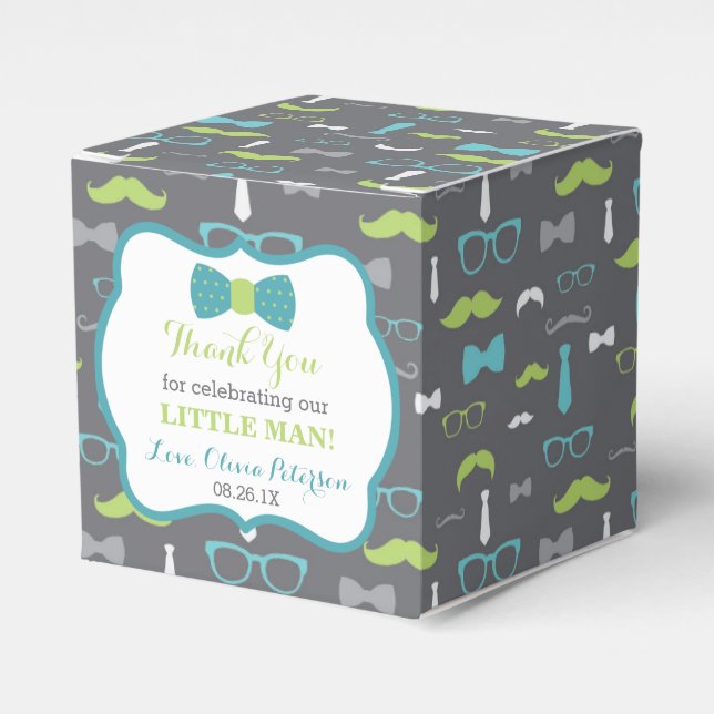 Little Man Fevor Box, Babydusche Geschenkschachtel (Vorderseite)