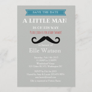 Little Man ist auf dem Weg Baby Shower Einladungen