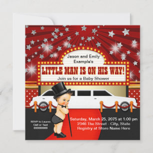 Little Man Limousine Movie Star Babyparty Einladung