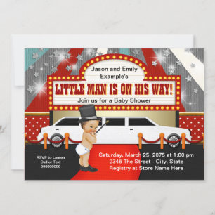 Little Man Limousine Movie Star Babyparty Einladung