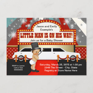 Little Man Limousine Movie Star Kinderdusche Einladung
